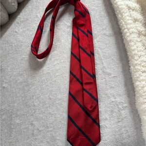 Silk Elegant Red and Black Striped Tie